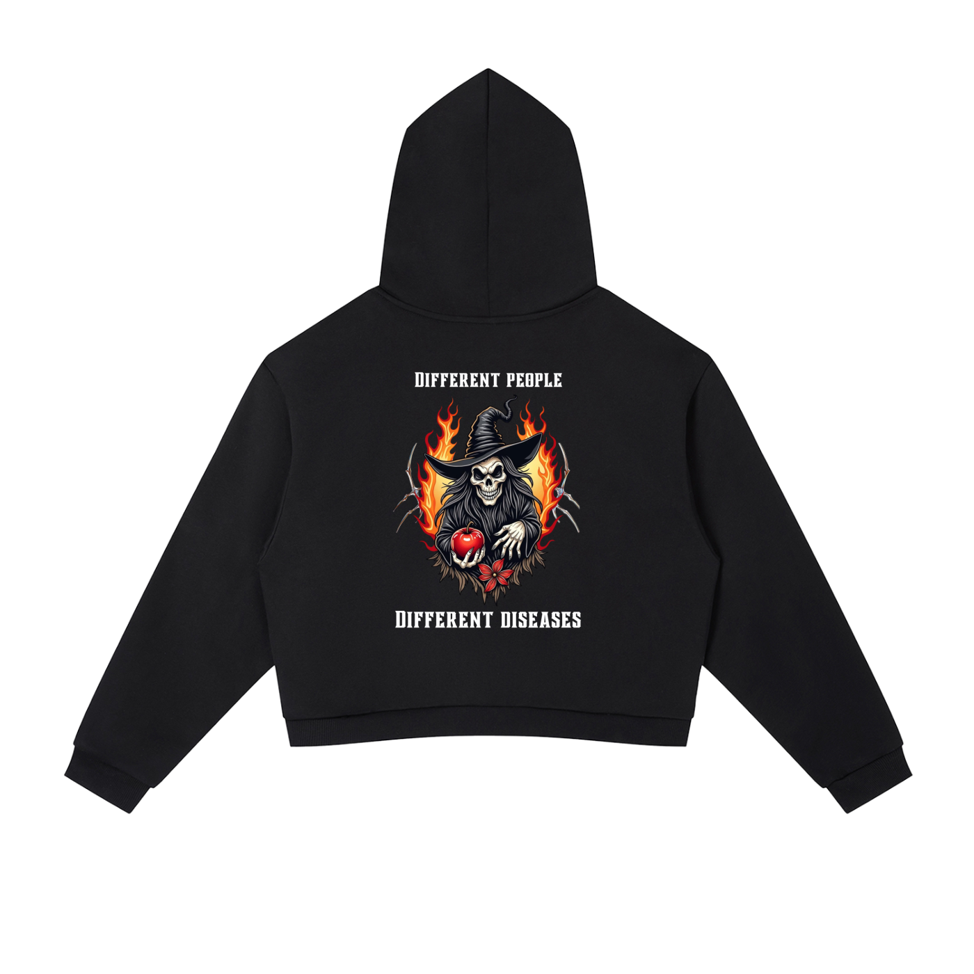 “DIFFERENT PEOPLE” — Waste of Skins® Cropped Hoodie
