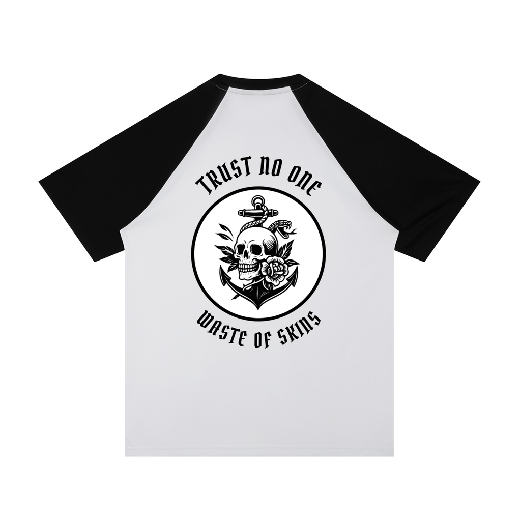 “TRUST NO.1” — Waste of Skins® Baseball Tee