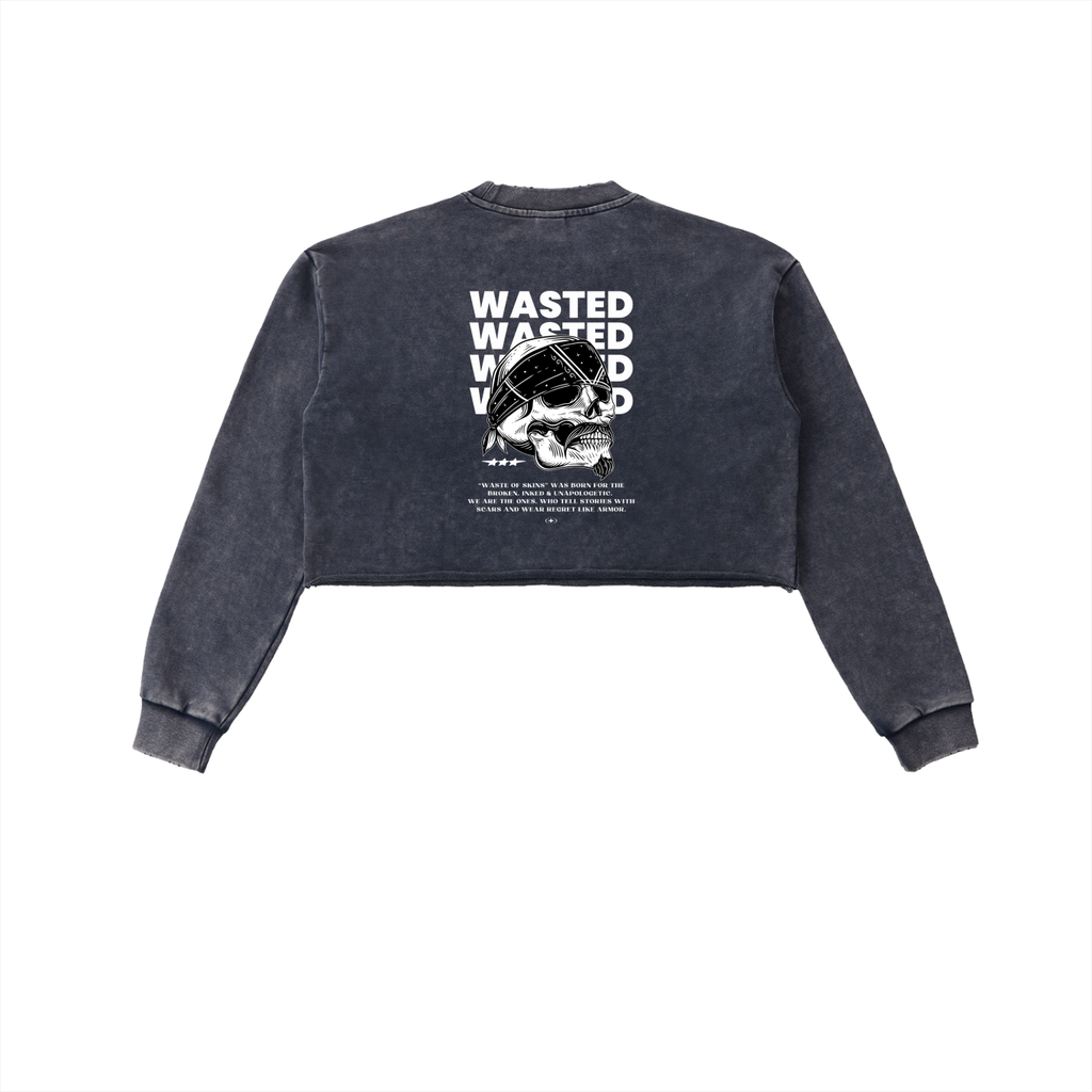 “WASTED” — Waste of Skins® Cropped Sweatshirt