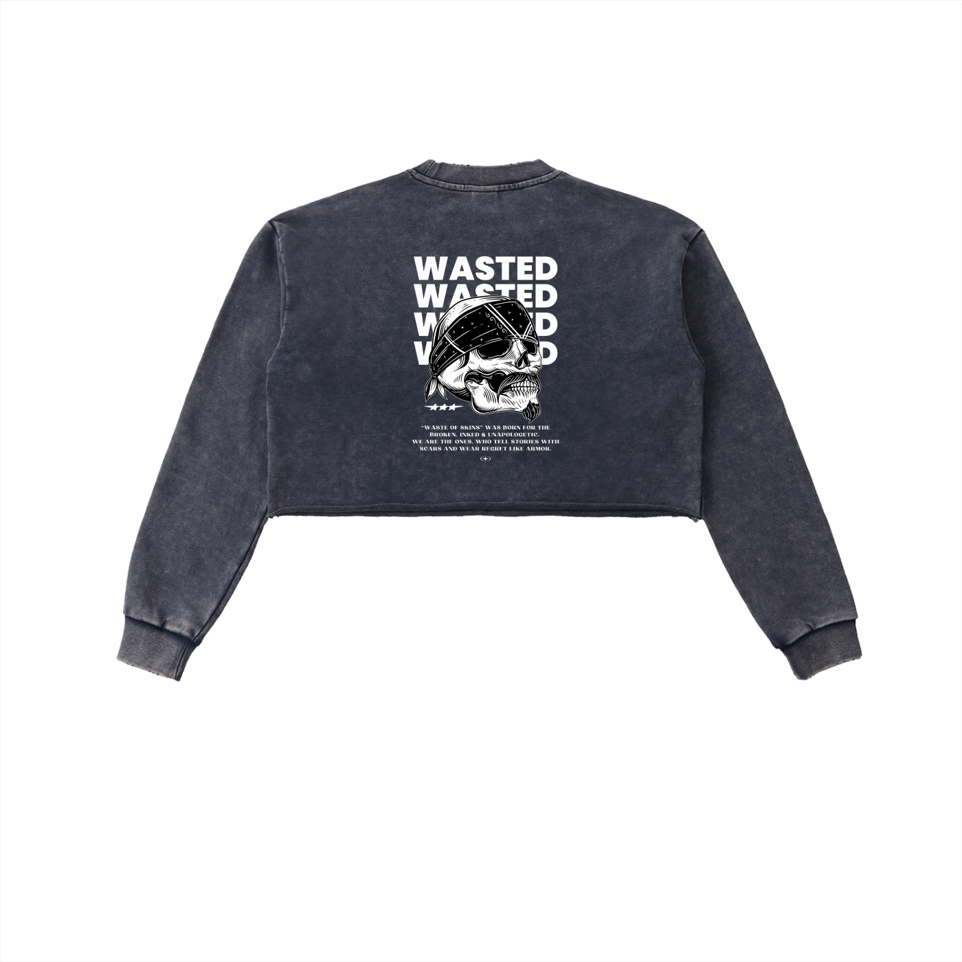 “WASTED” — Waste of Skins® Cropped Sweatshirt