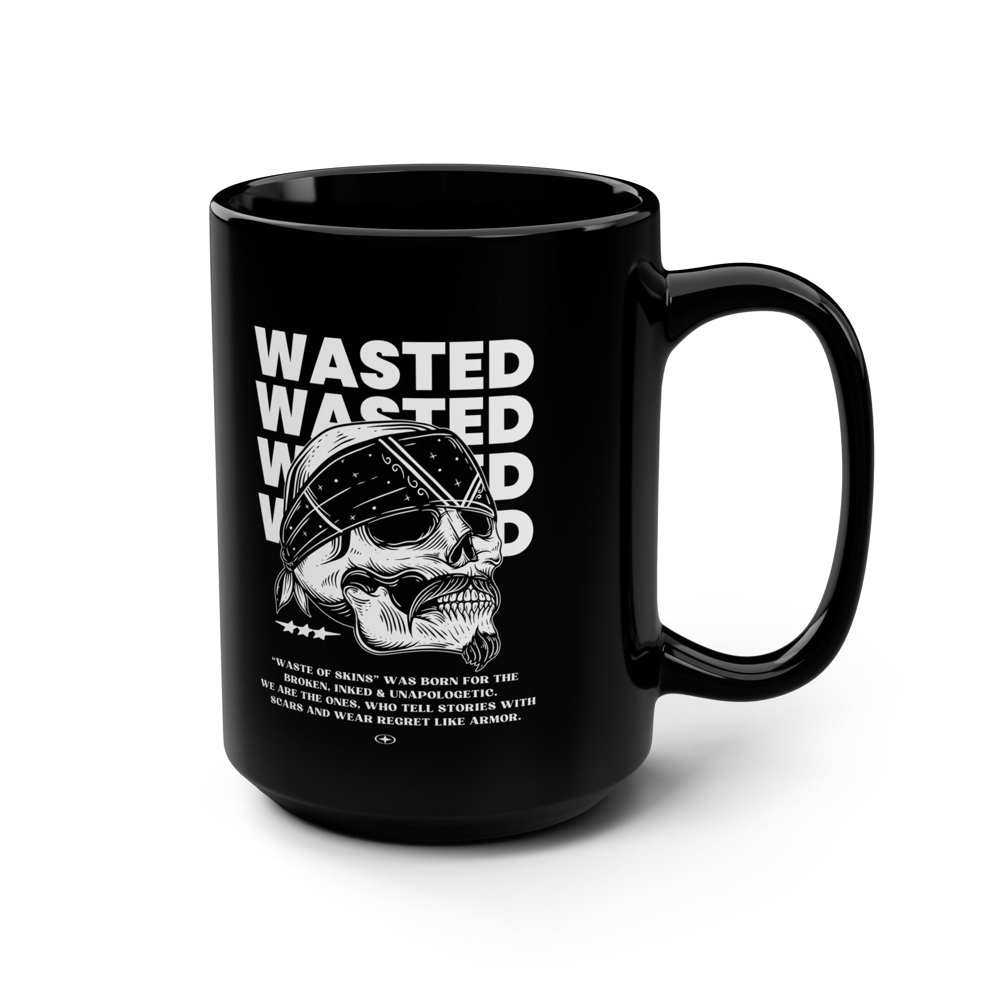"WASTED" — Waste of Skins® 15oz Mug