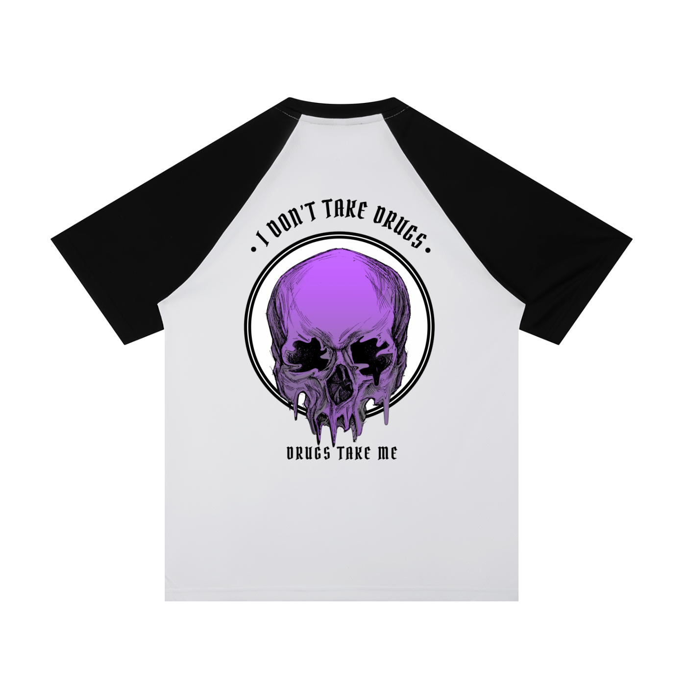 “DRUGS TAKE ME” — Waste of Skins® Baseball Tee