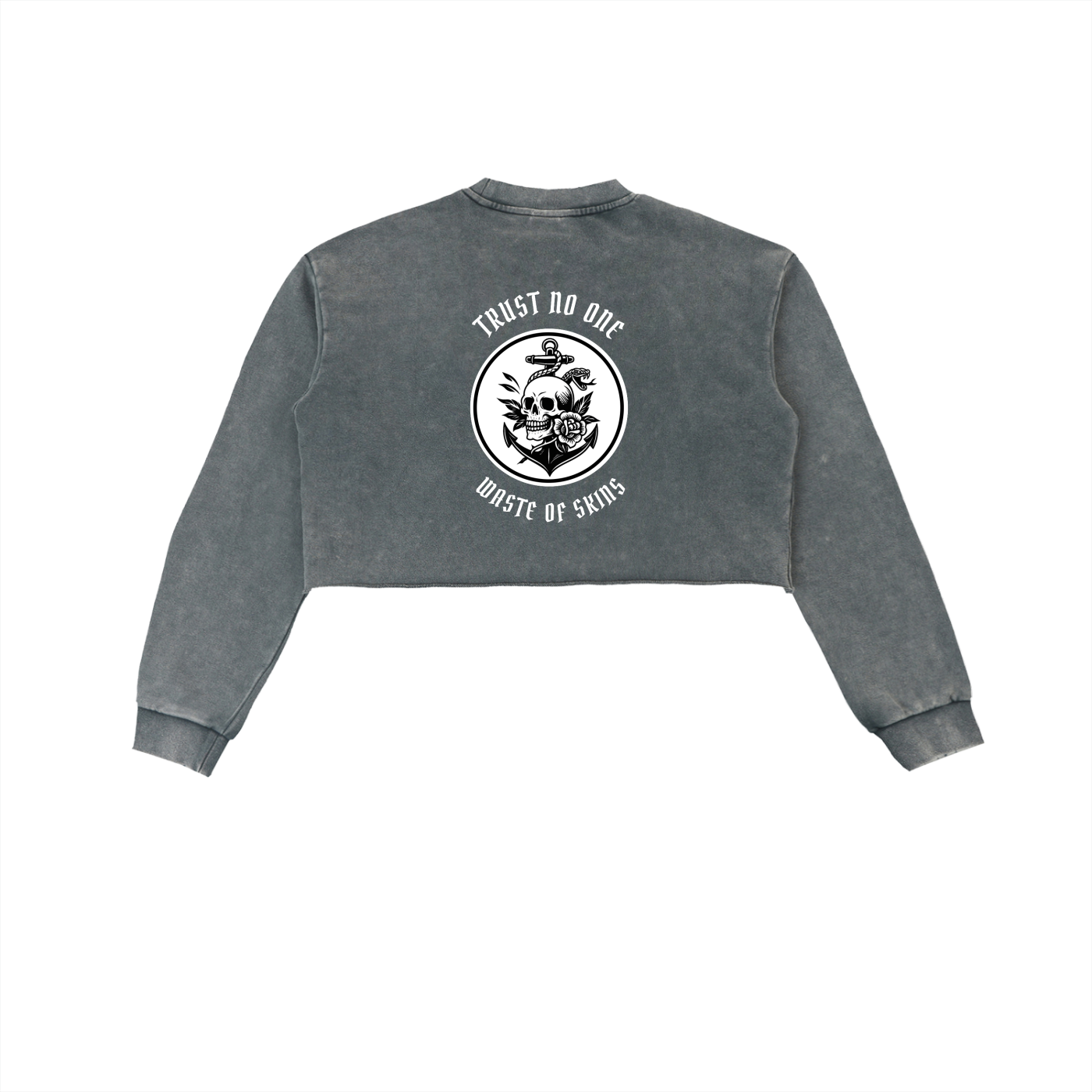 “TRUST NO.1” — Waste of Skins® Cropped Sweatshirt
