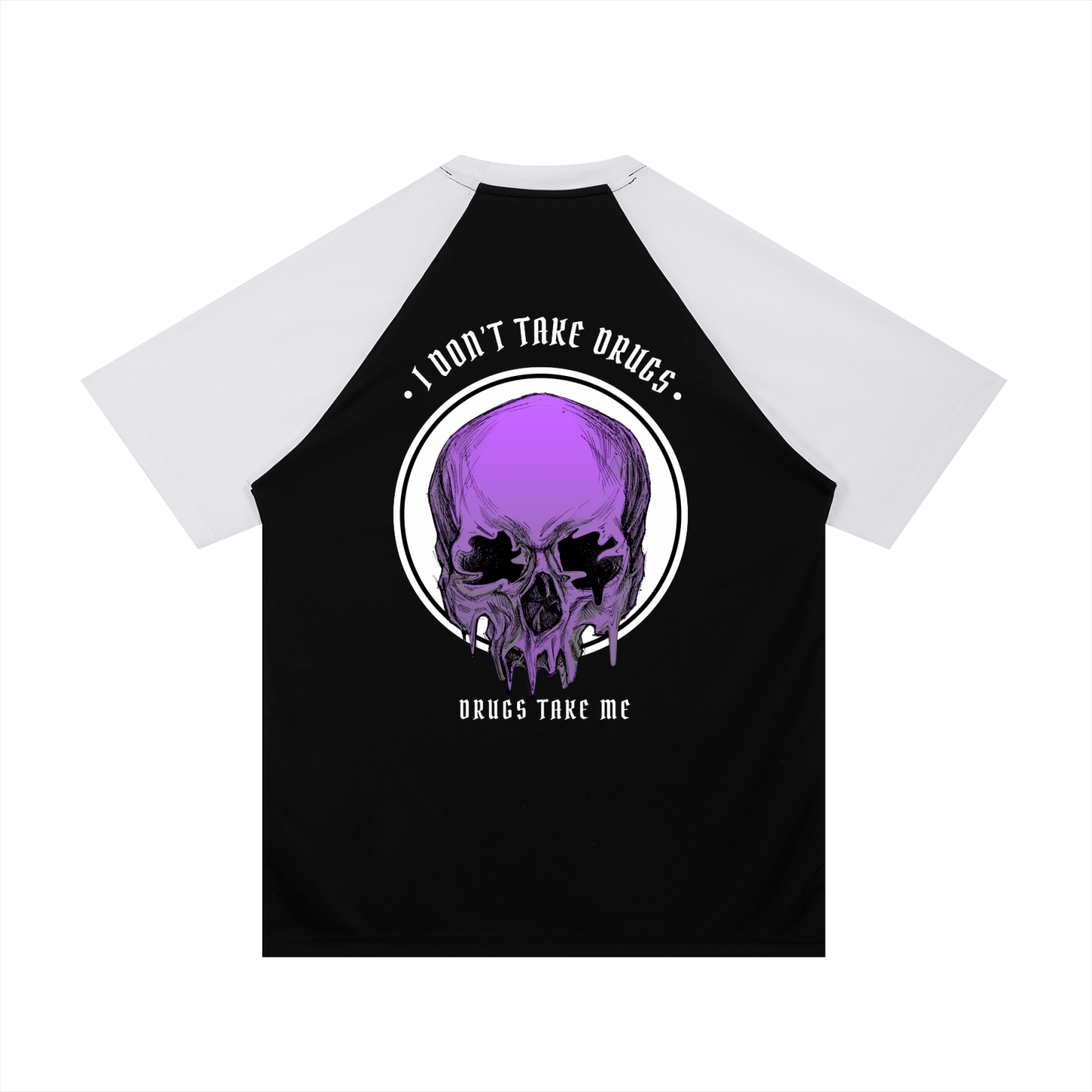 “DRUGS TAKE ME” — Waste of Skins® Baseball Tee