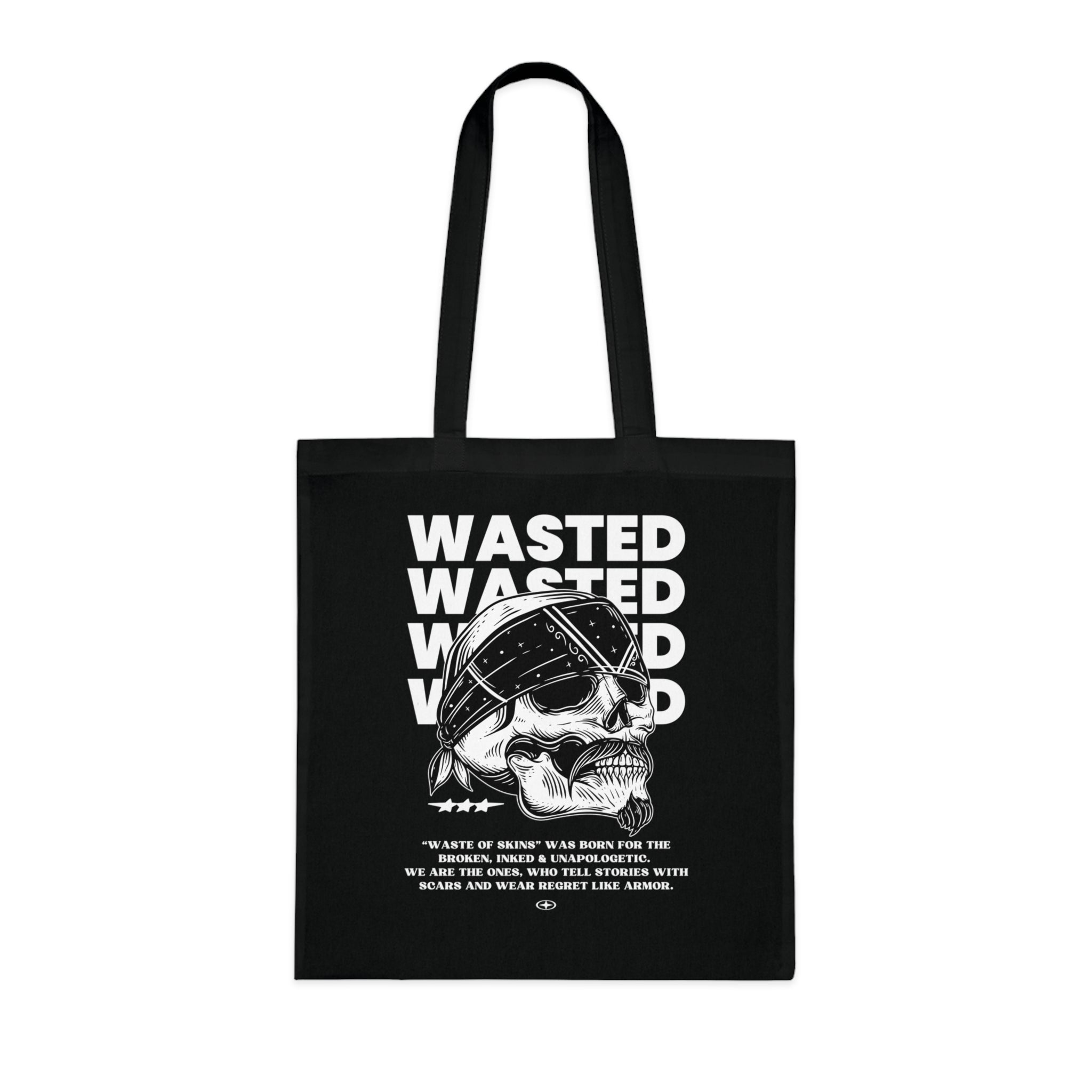 "WASTED" — Waste of Skins® Tote Bag