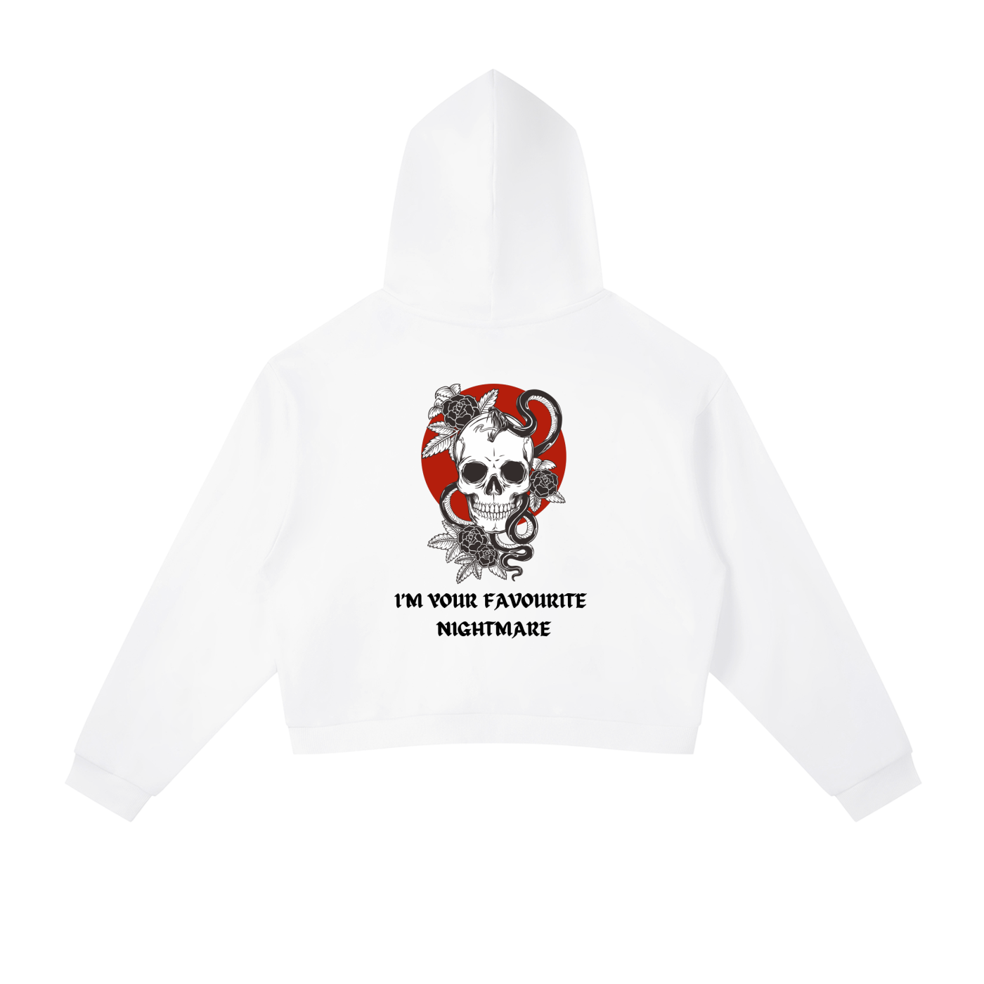 “FAVOURITE NIGHTMARE” — Waste of Skins® Cropped Hoodie