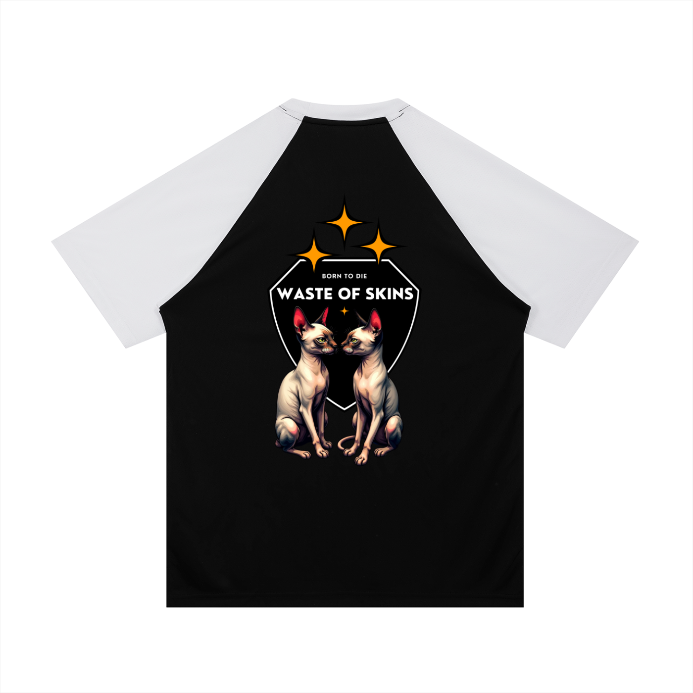 “BORN TO DIE” — Waste of Skins® Baseball Tee