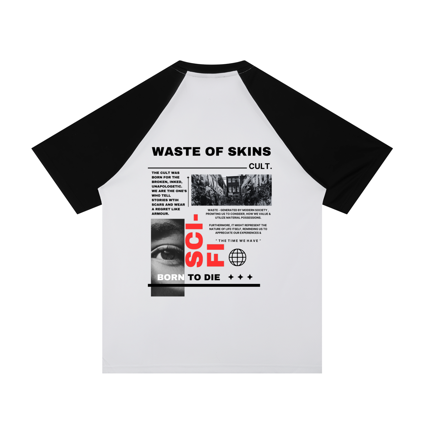 “CULT OF WASTE” — Waste of Skins® Baseball Tee