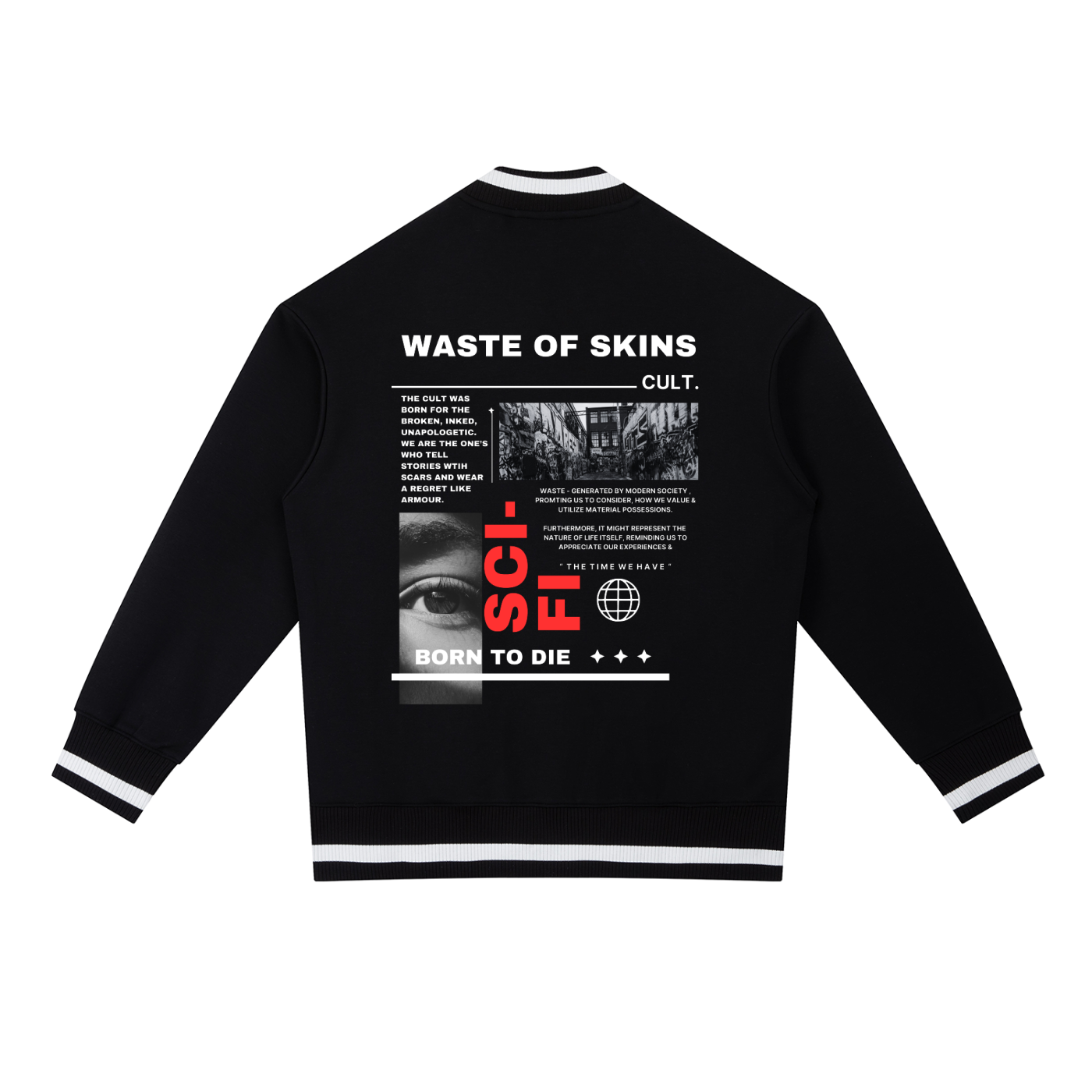 “CULT OF WASTE” — Waste of Skins® Bomber Jacket