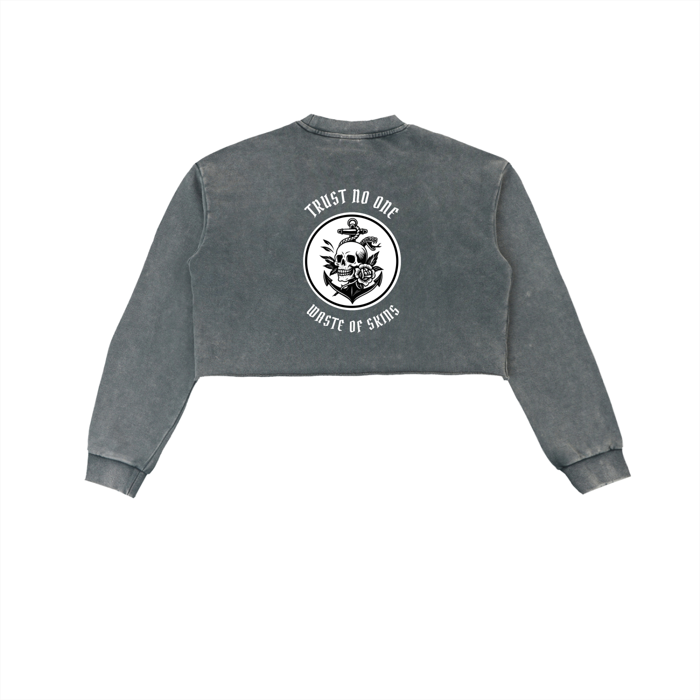 “TRUST NO.1” — Waste of Skins® Cropped Sweatshirt