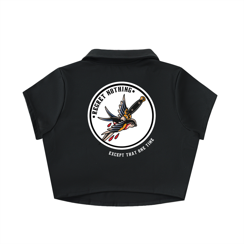 "REGRET NOTHING" – Waste of skins® Crop Top