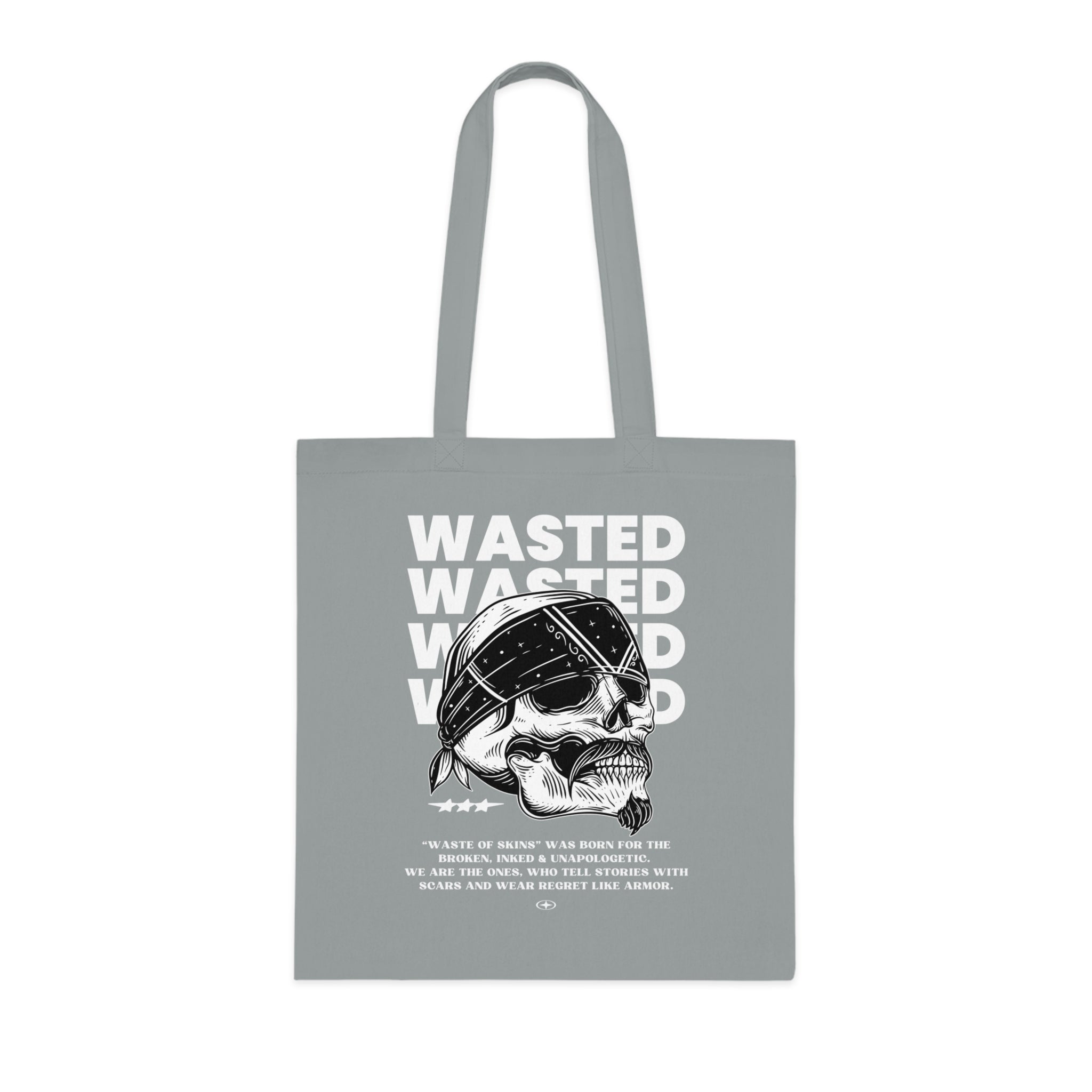 "WASTED" — Waste of Skins® Tote Bag