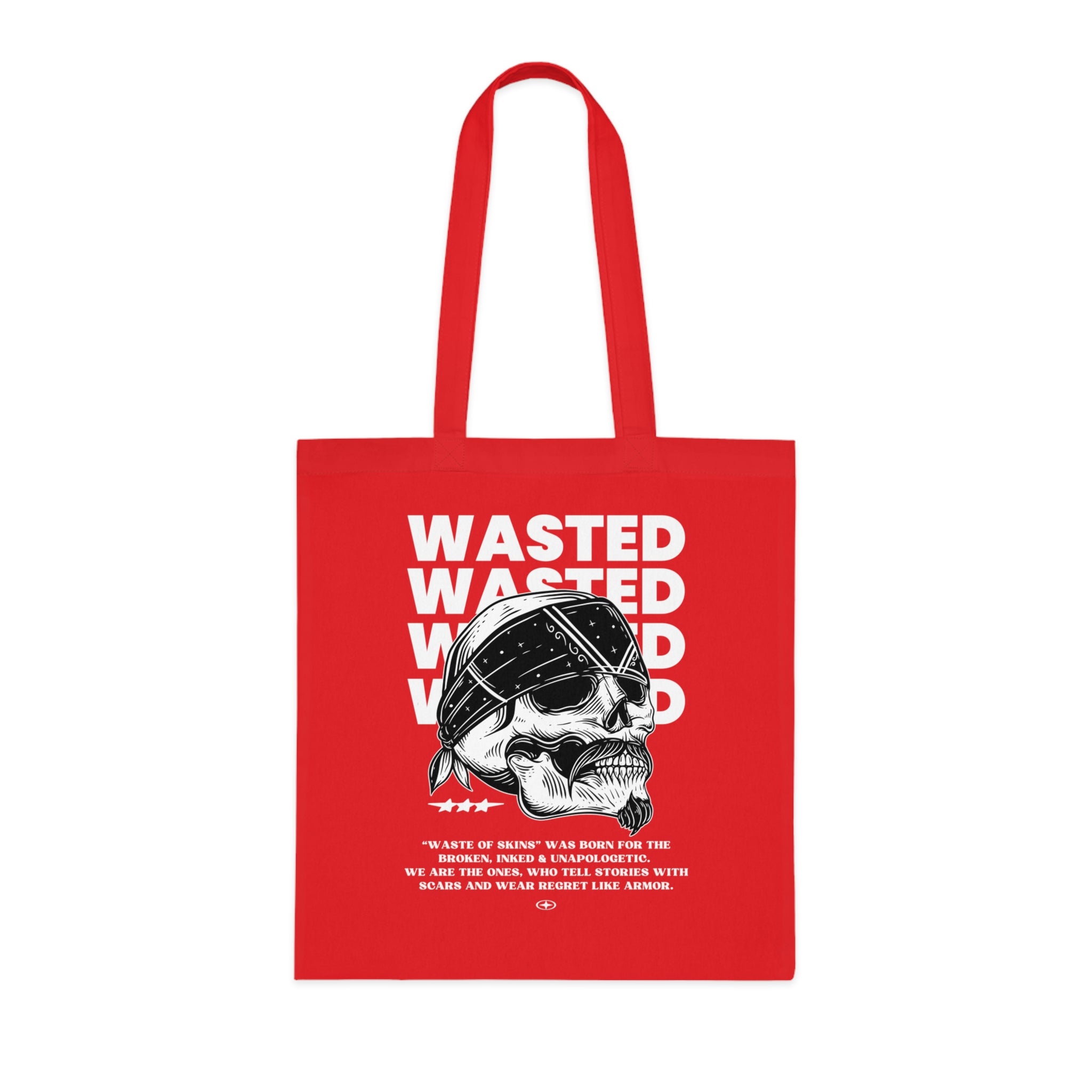 "WASTED" — Waste of Skins® Tote Bag