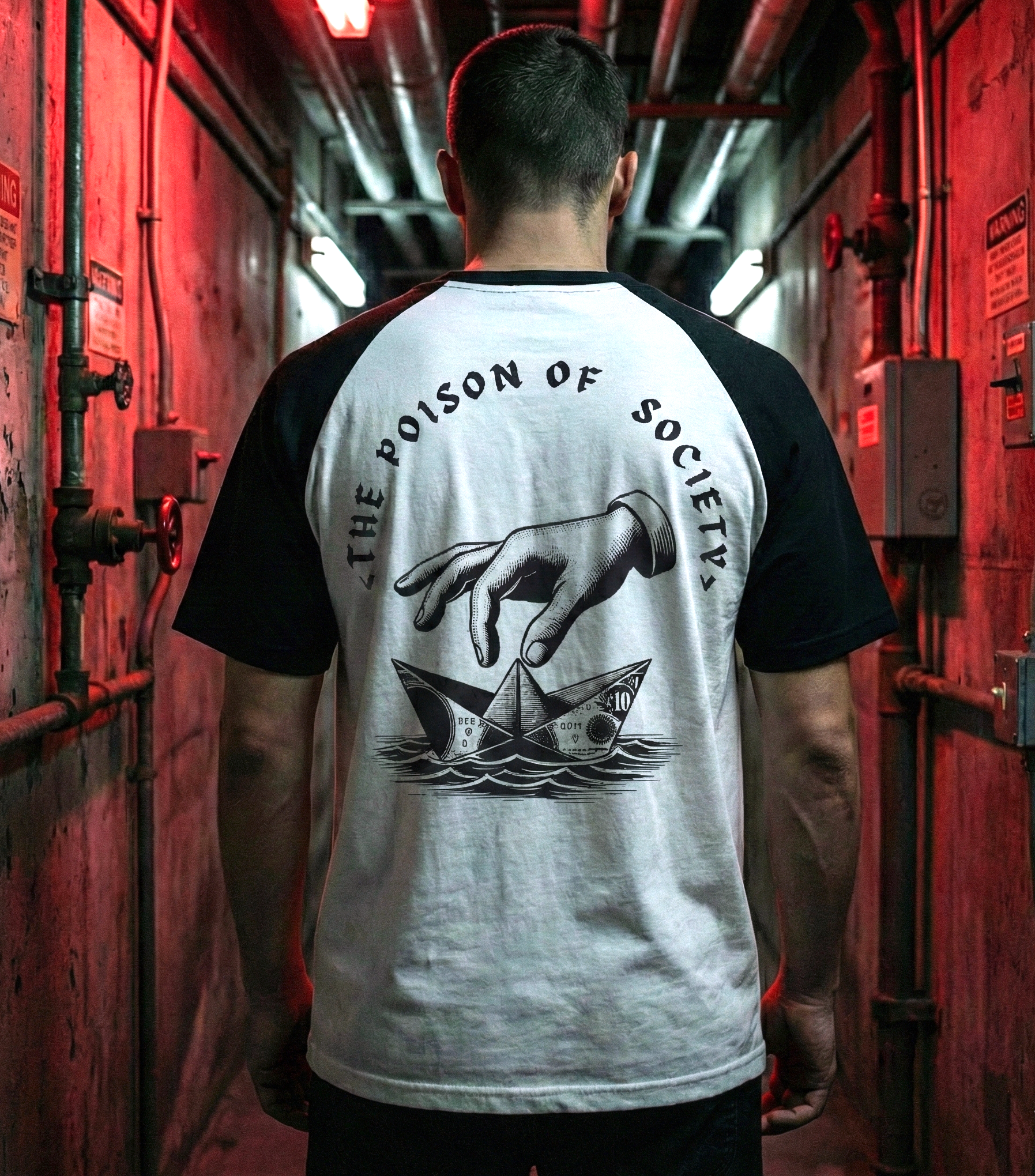 “THE POISON OF SOCIETY" — Waste of Skins® Baseball Tee