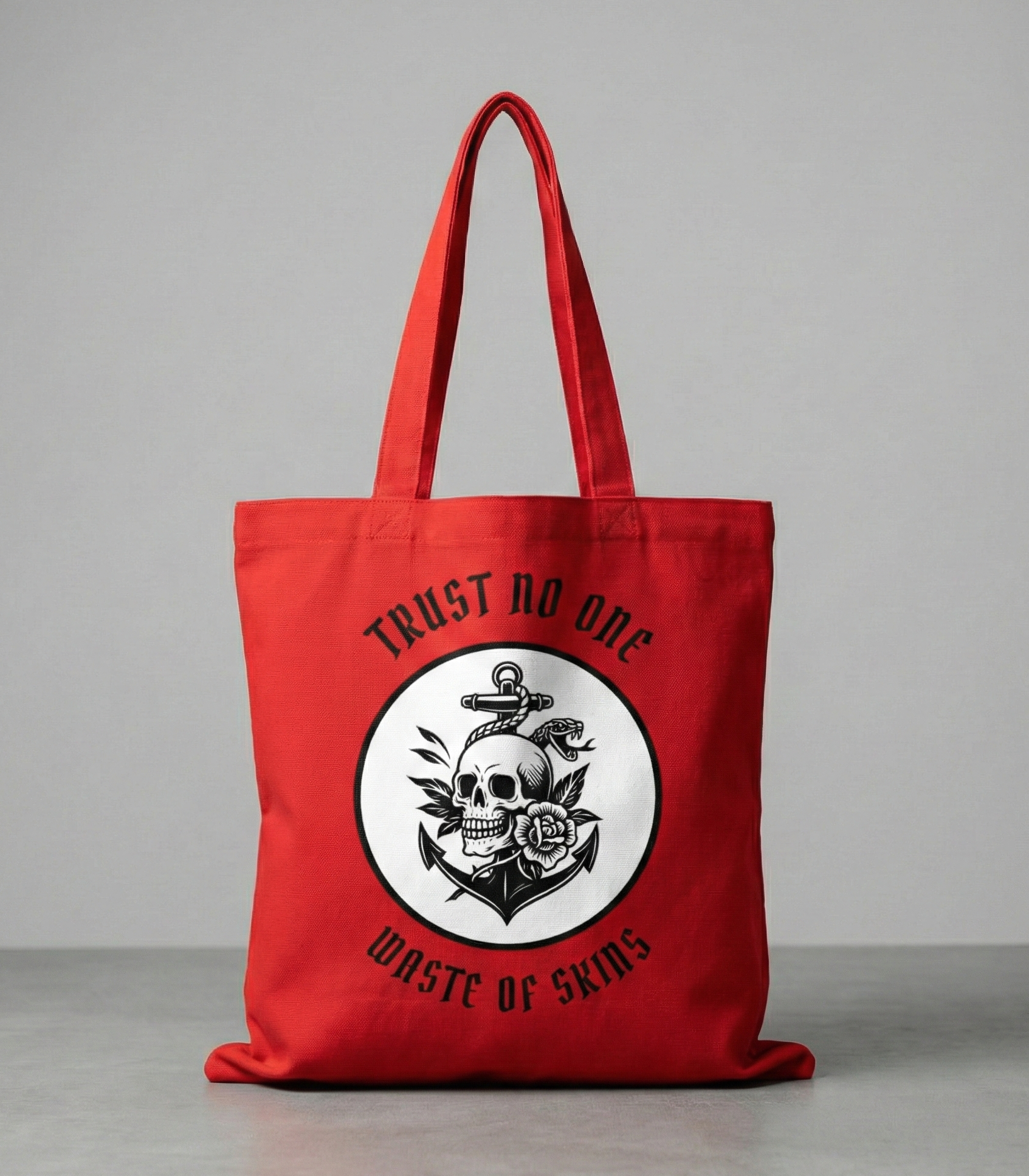 "TRUST NO.1" — Waste of Skins® Tote bag