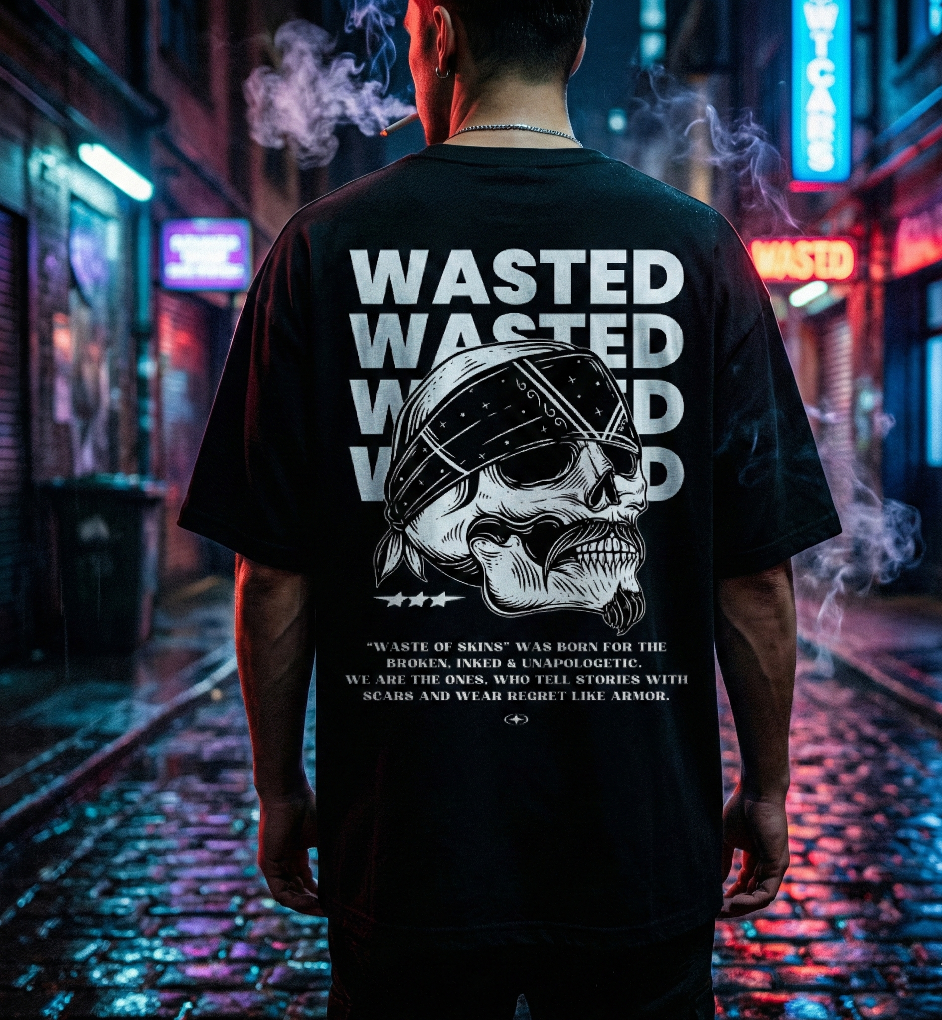 "WASTED" — Waste of Skins® Tee