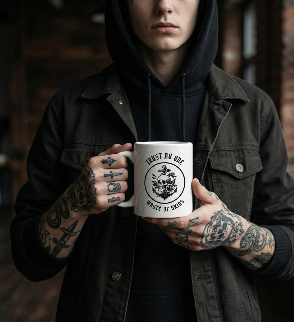 "TRUST NO.1" — Waste of Skins® 11oz Mug
