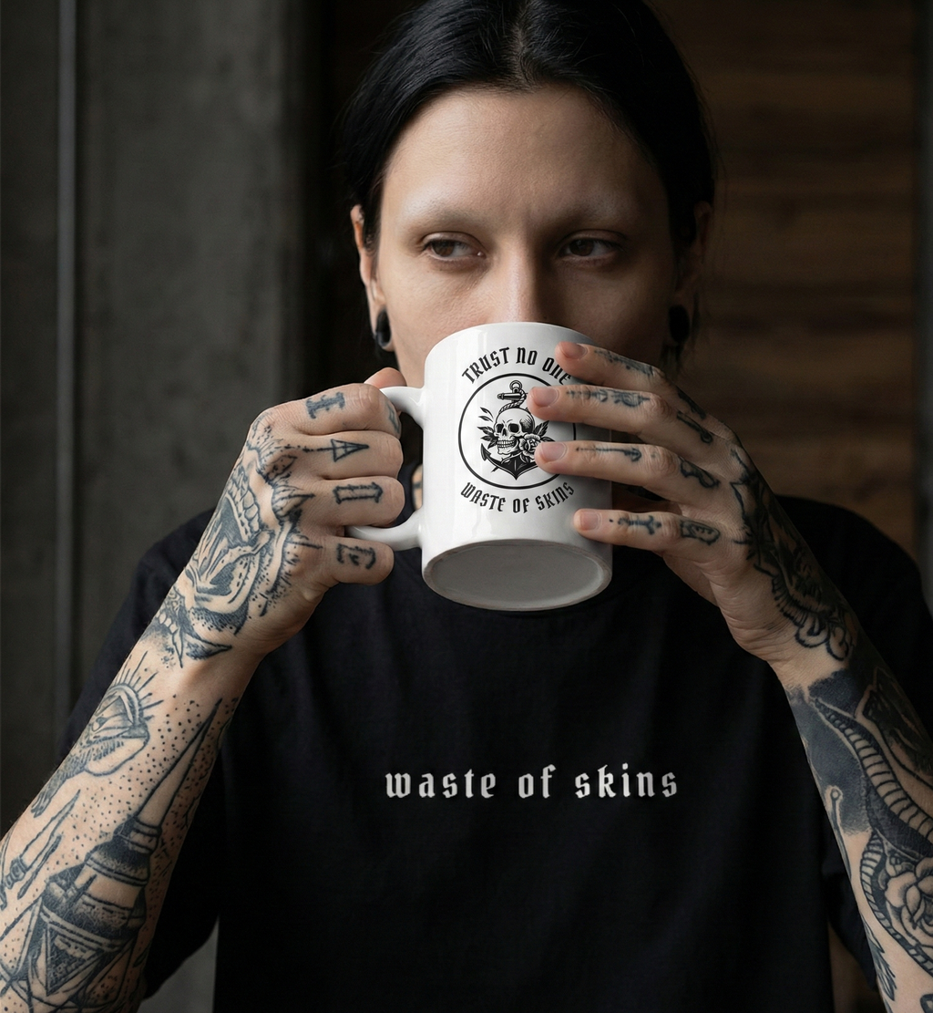 "TRUST NO.1" — Waste of Skins® 11oz Mug