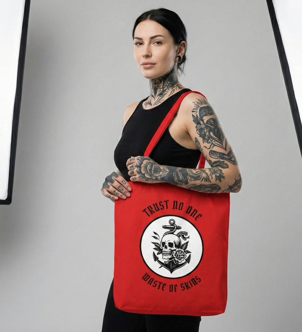 "TRUST NO.1" — Waste of Skins® Tote bag