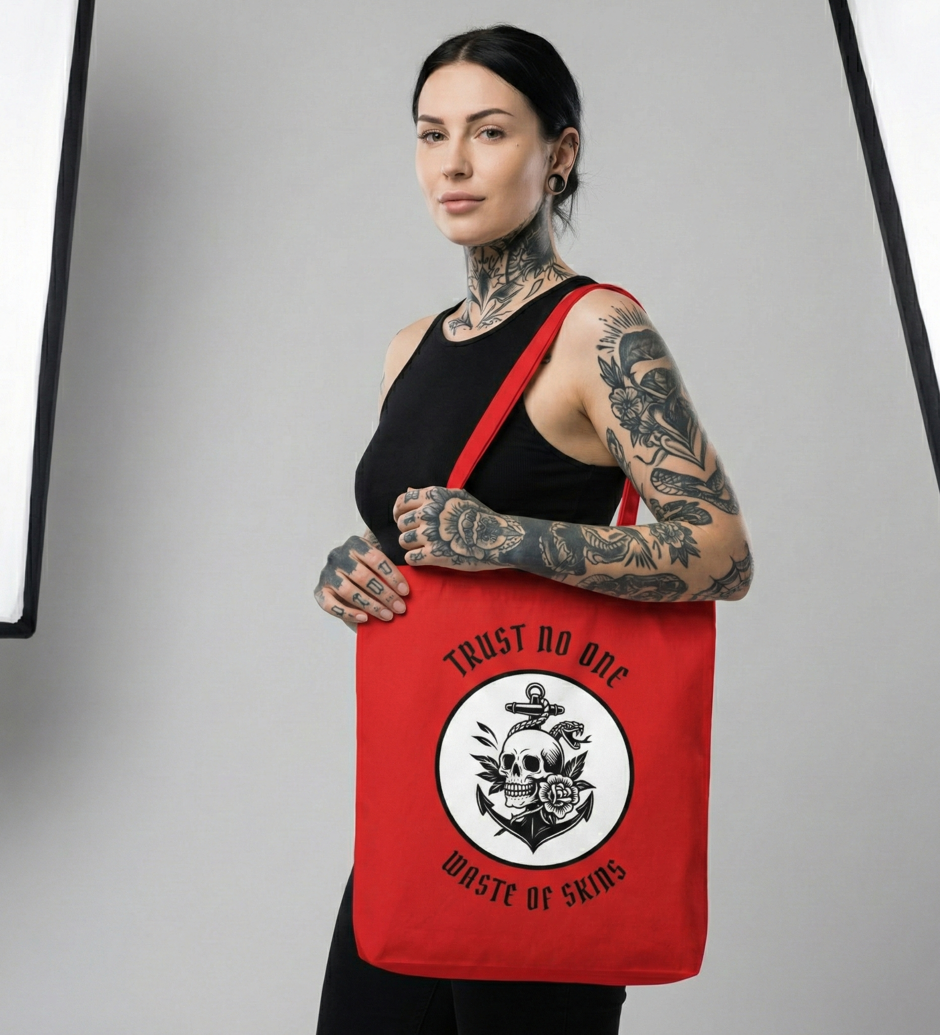 "TRUST NO.1" — Waste of Skins® Tote bag