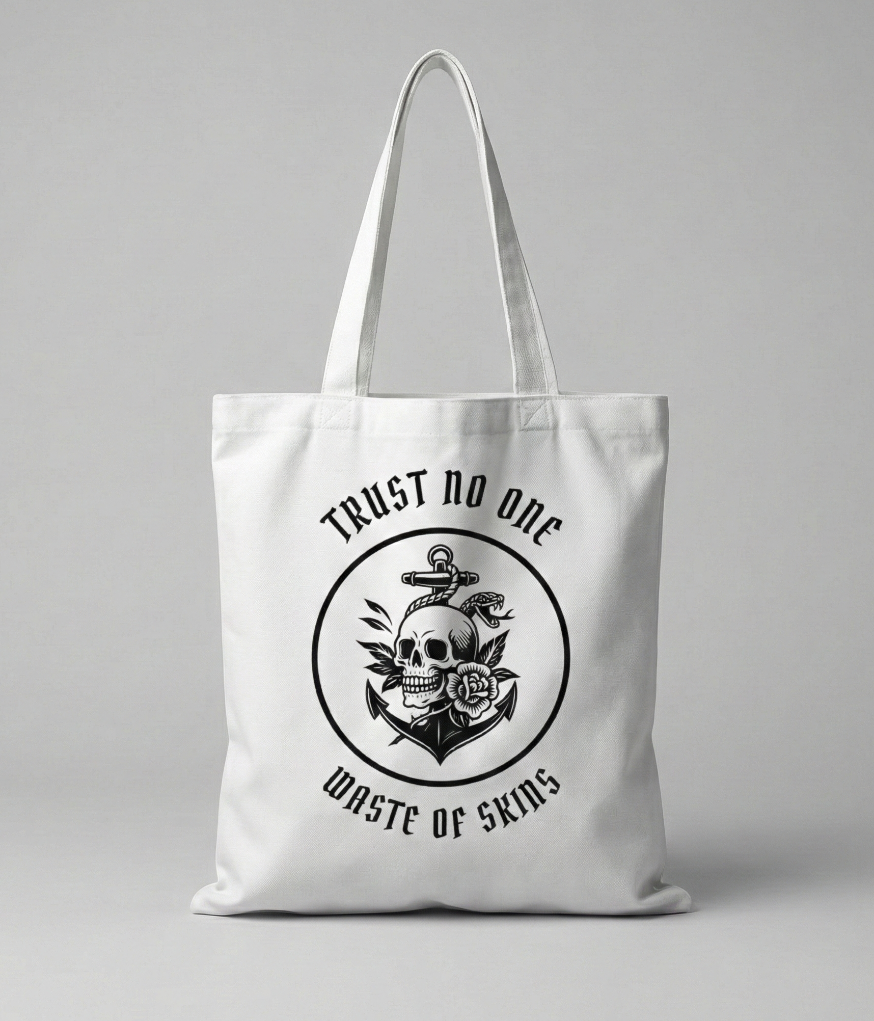 "TRUST NO.1" — Waste of Skins® Tote bag