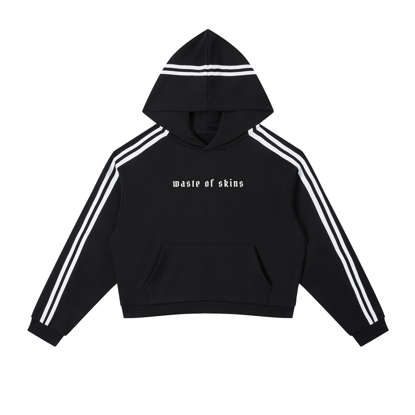 "REGRET NOTHING” — Waste of Skins® Cropped Hoodie