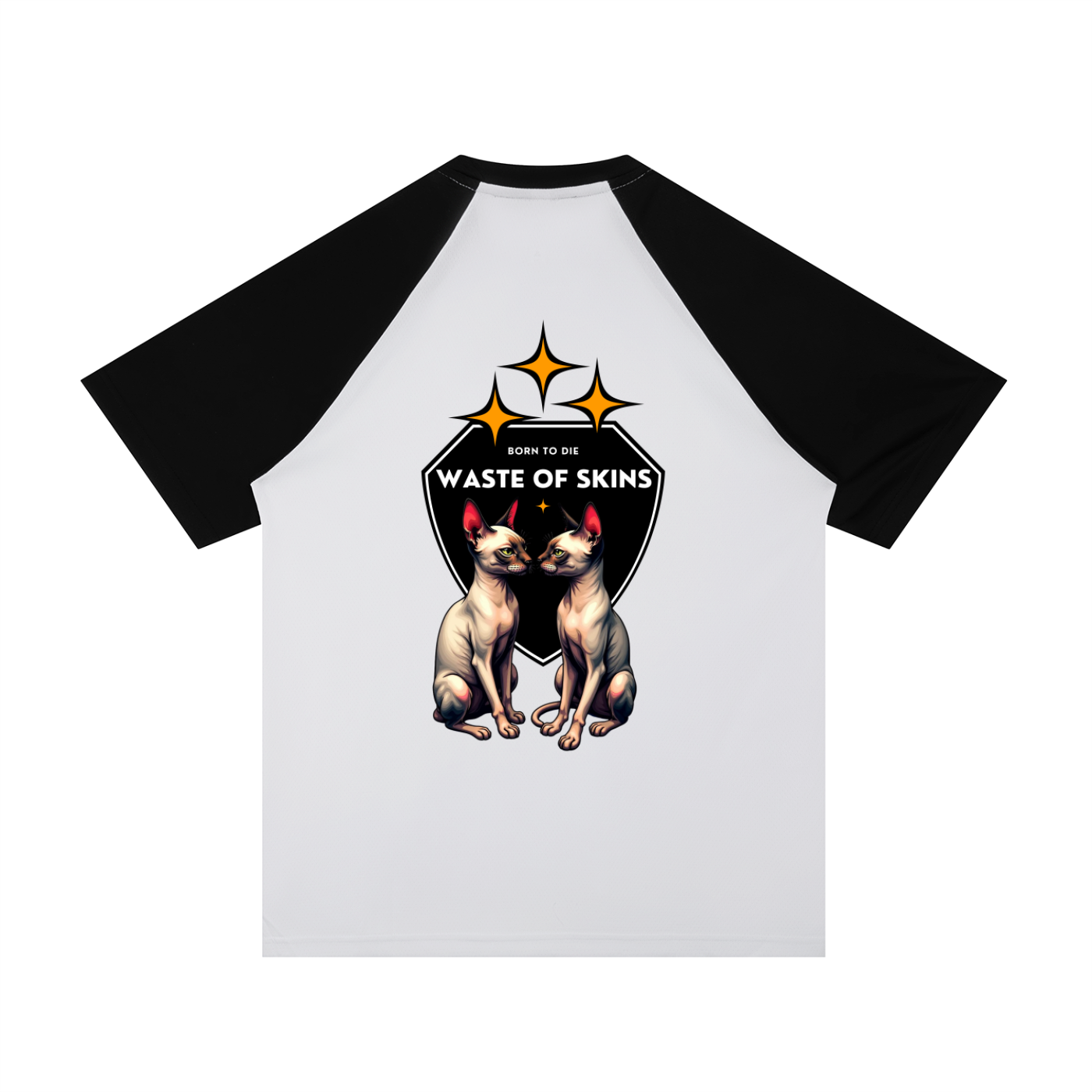 “BORN TO DIE” — Waste of Skins® Baseball Tee