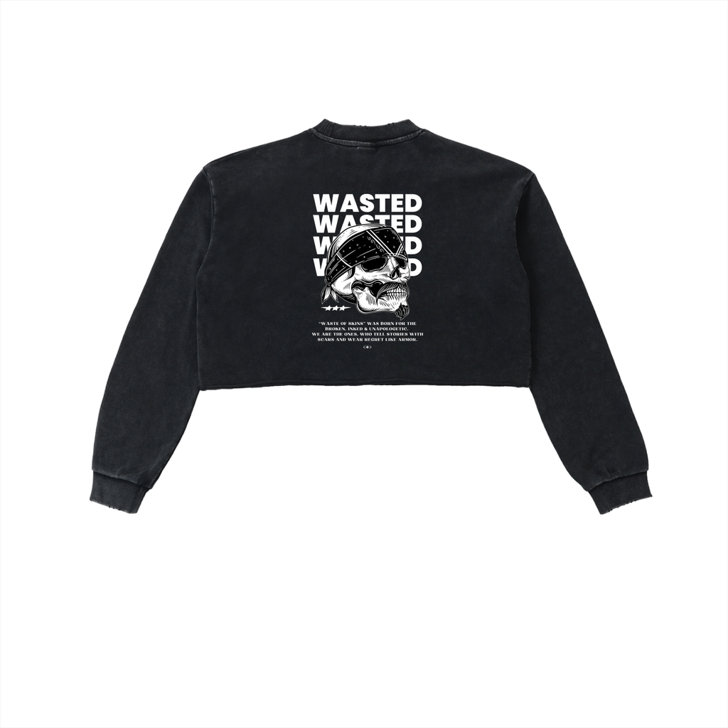 “WASTED” — Waste of Skins® Cropped Sweatshirt