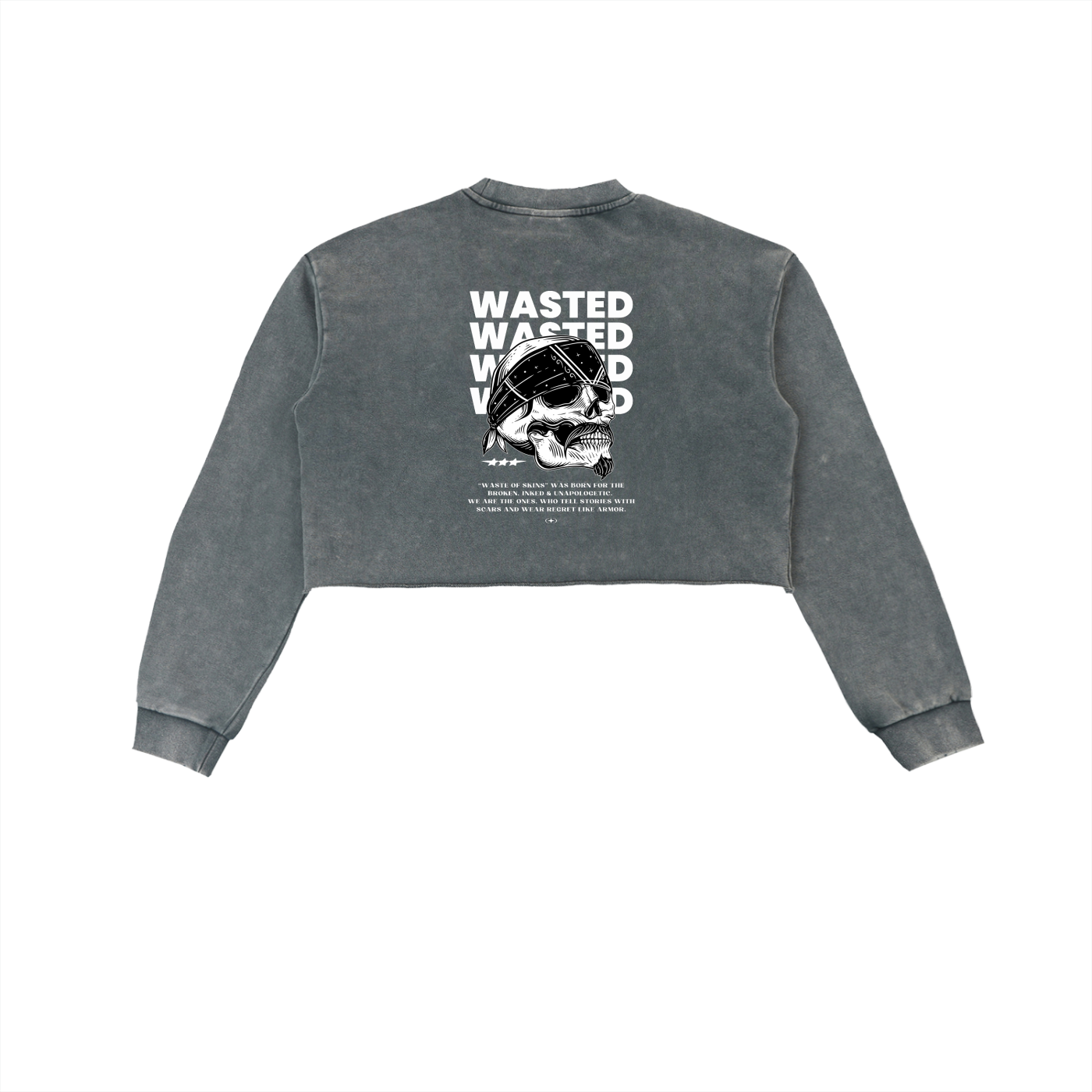 “WASTED” — Waste of Skins® Cropped Sweatshirt