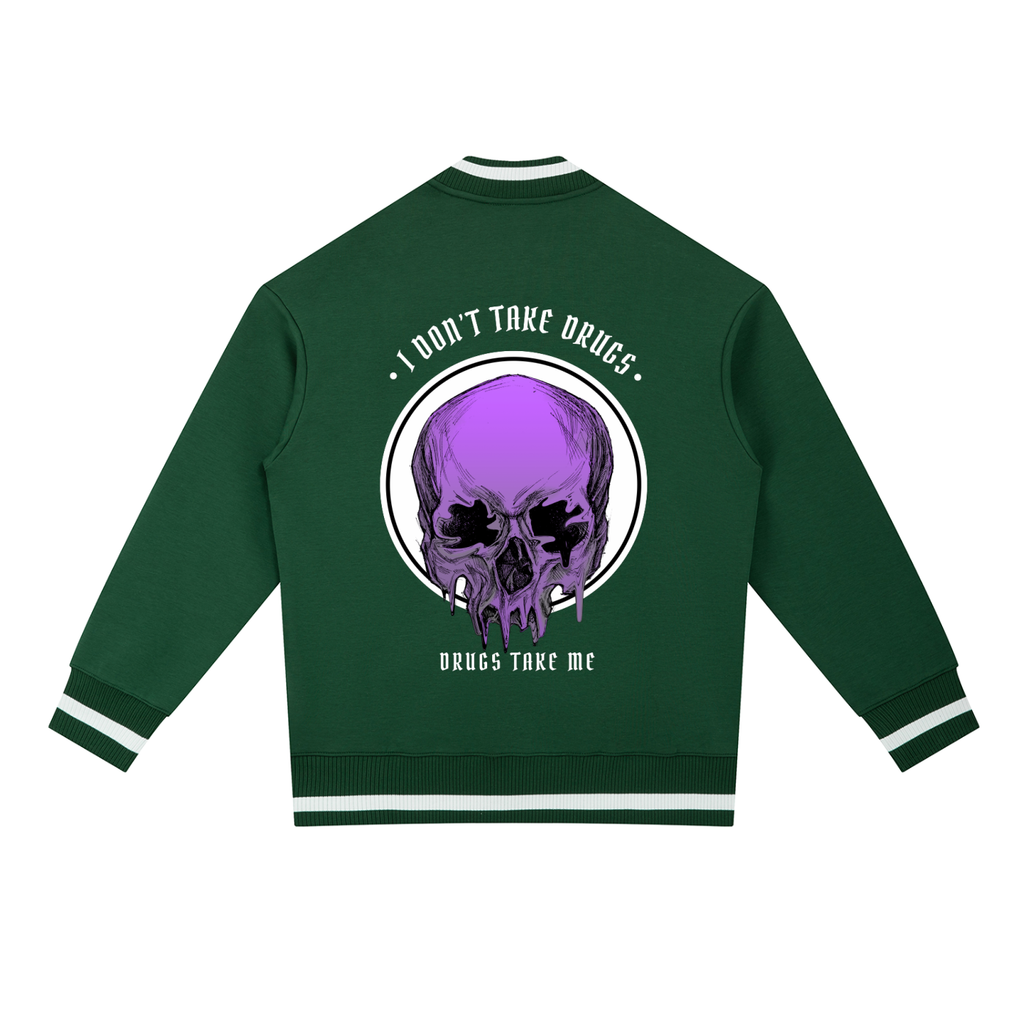 “DRUGS TAKE ME” — Waste of Skins® Bomber Jacket
