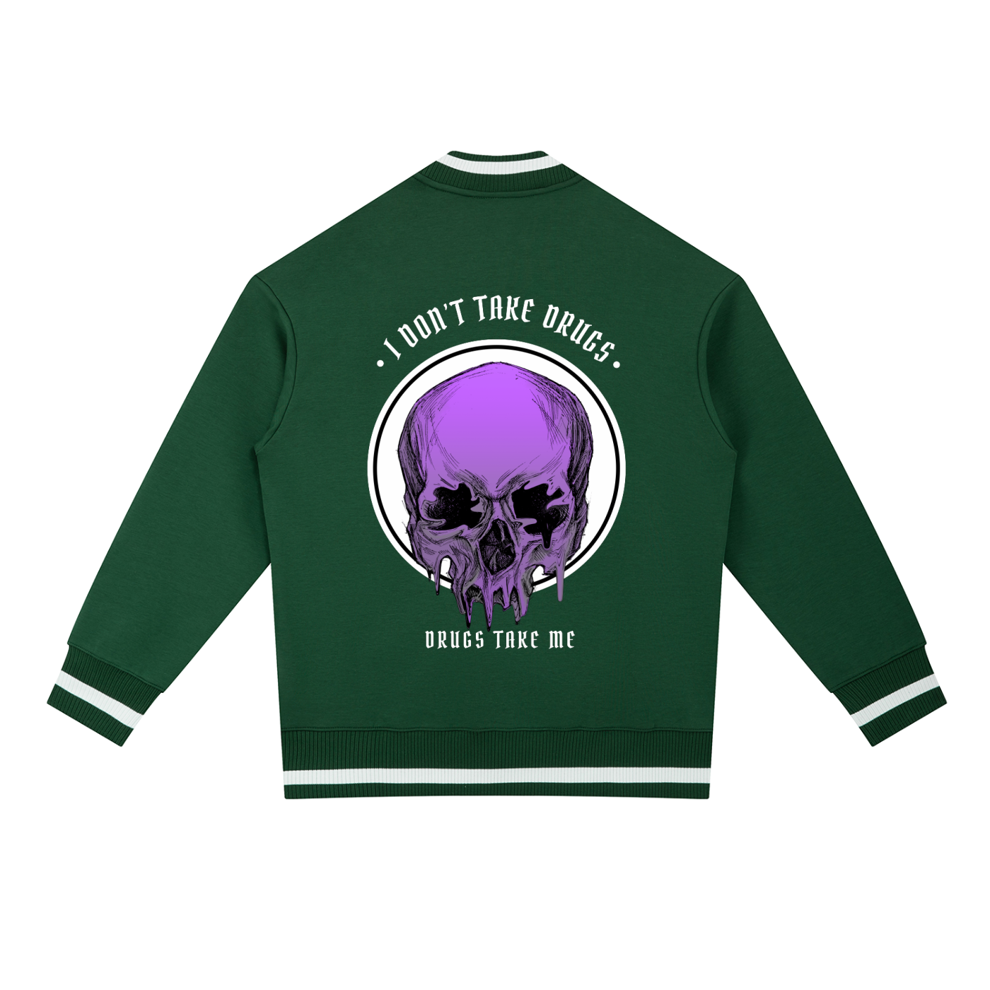 “DRUGS TAKE ME” — Waste of Skins® Bomber Jacket
