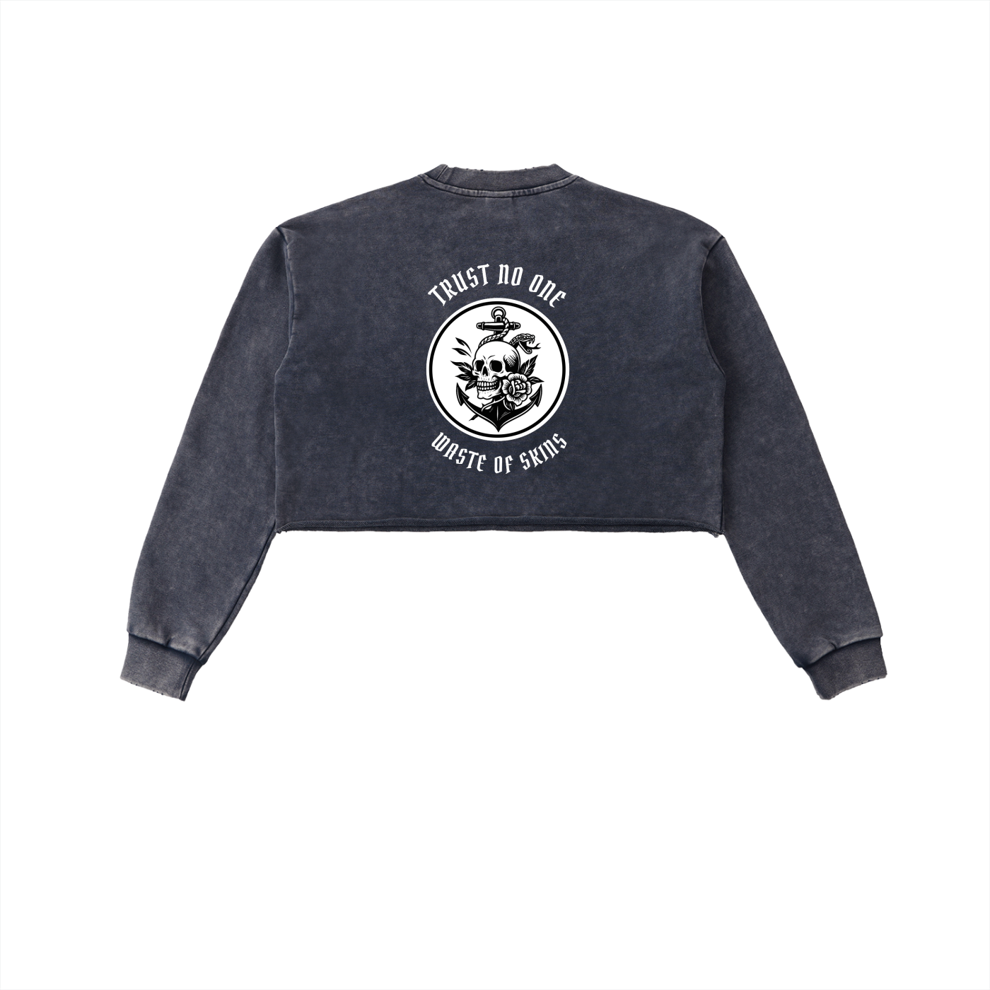“TRUST NO.1” — Waste of Skins® Cropped Sweatshirt
