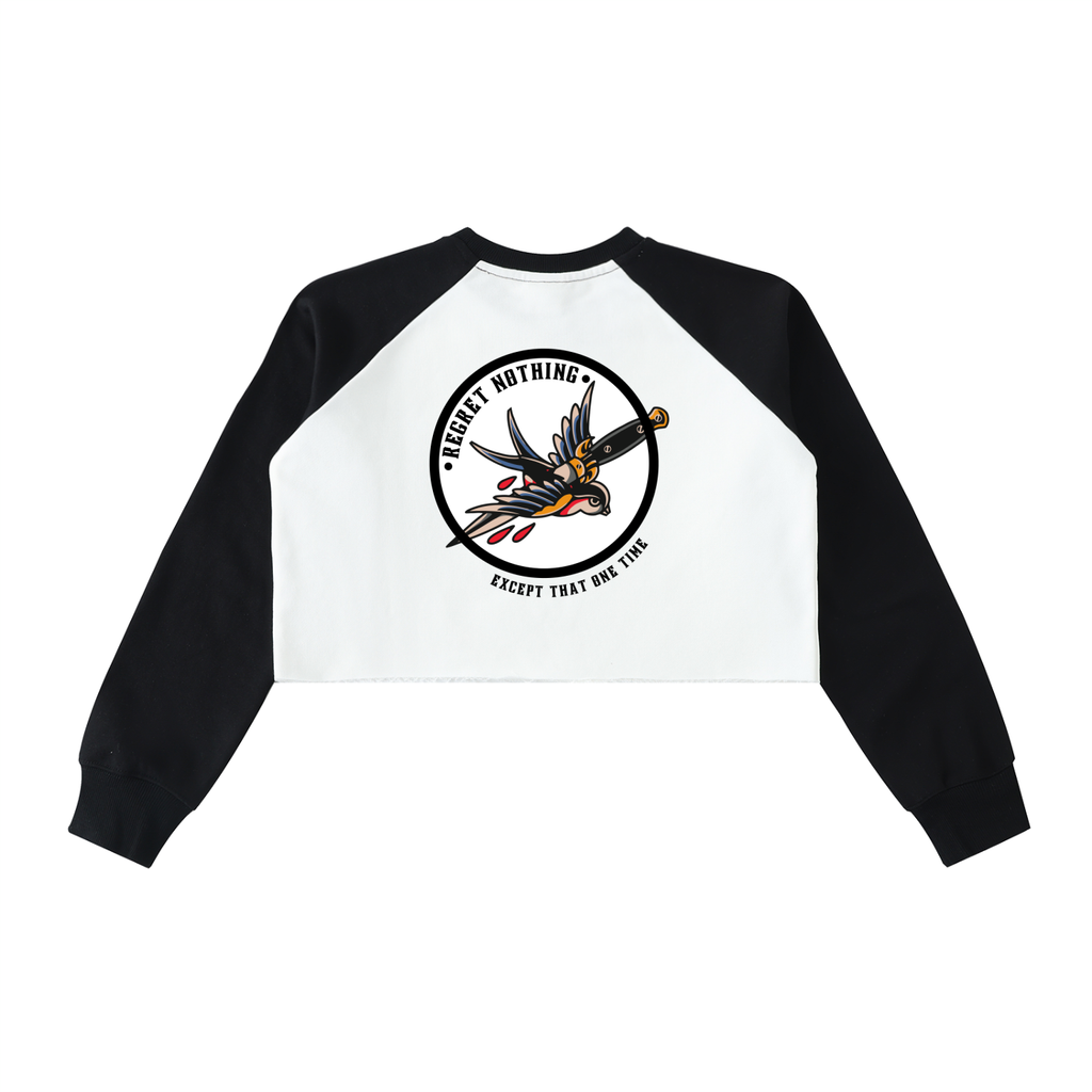 “REGRET NOTHING” — Waste of Skins® Crop Sweatshirt