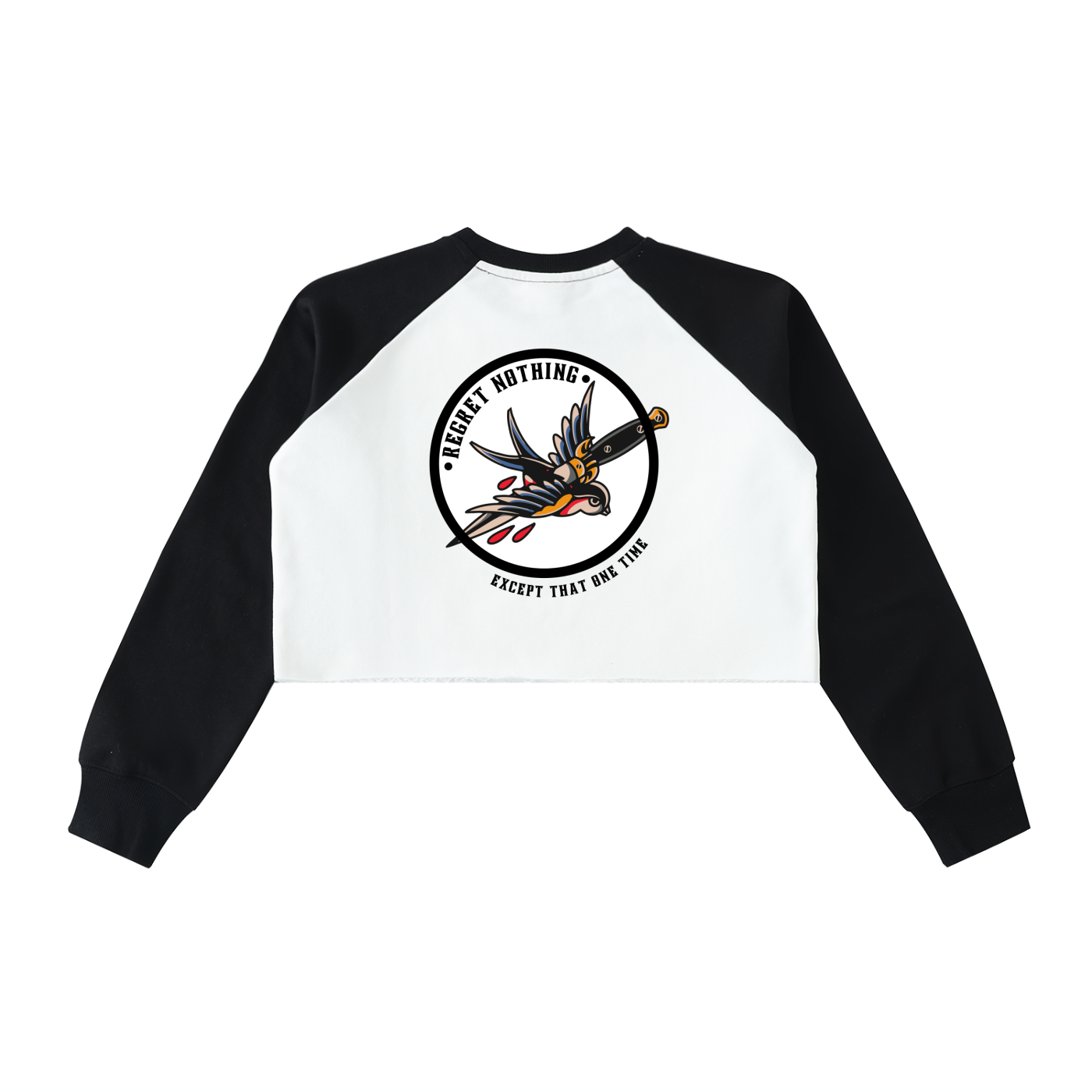 “REGRET NOTHING” — Waste of Skins® Crop Sweatshirt