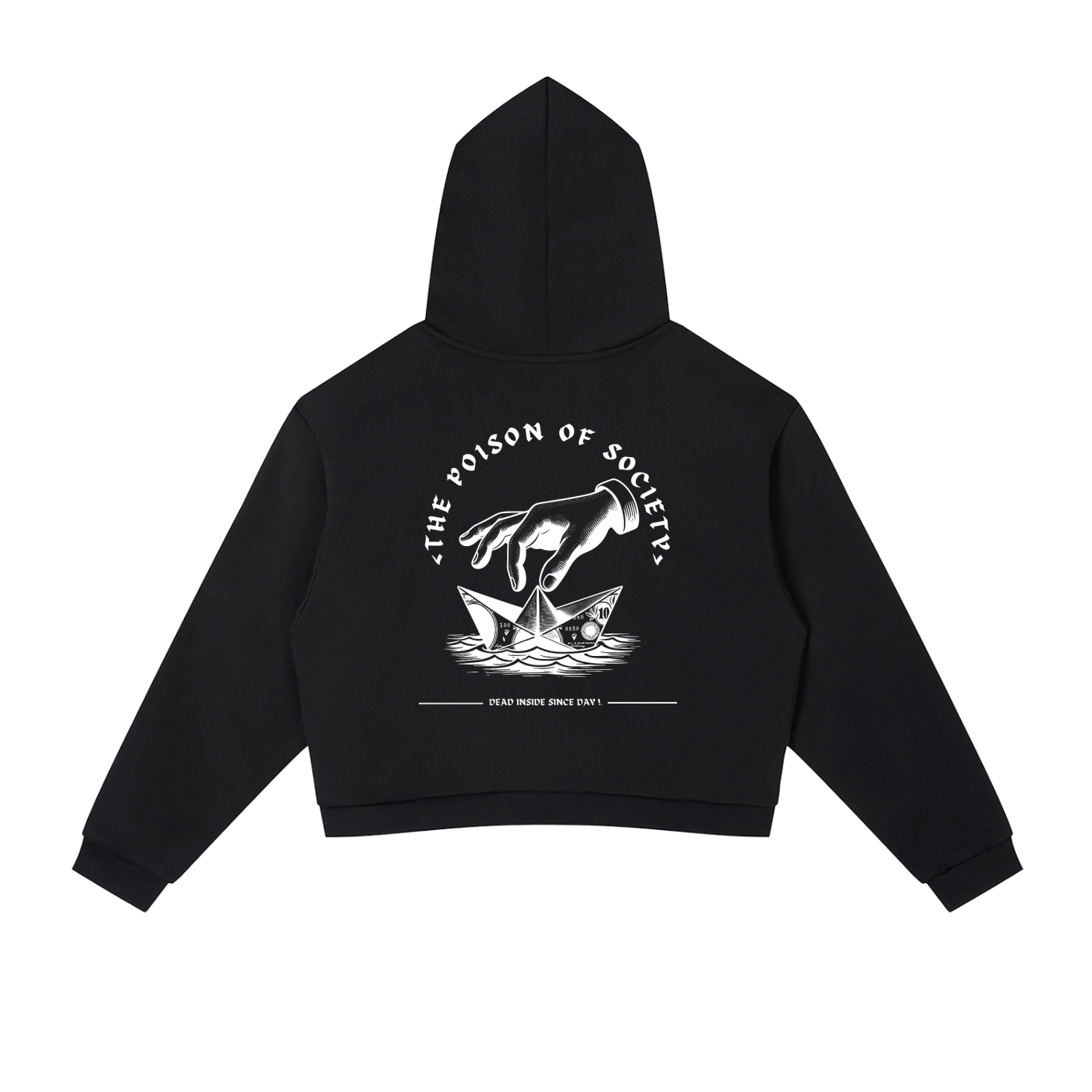 “THE POISON OF SOCIETY” — Waste of Skins® Cropped Hoodie