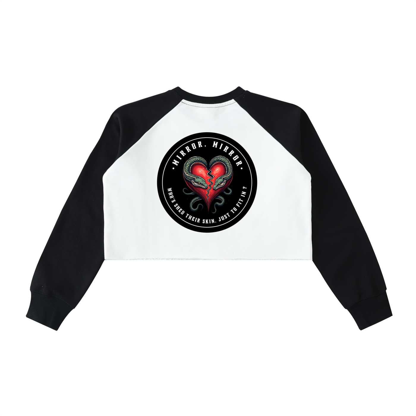 “MIRROR, MIRROR” — Waste of Skins® Crop Sweatshirt