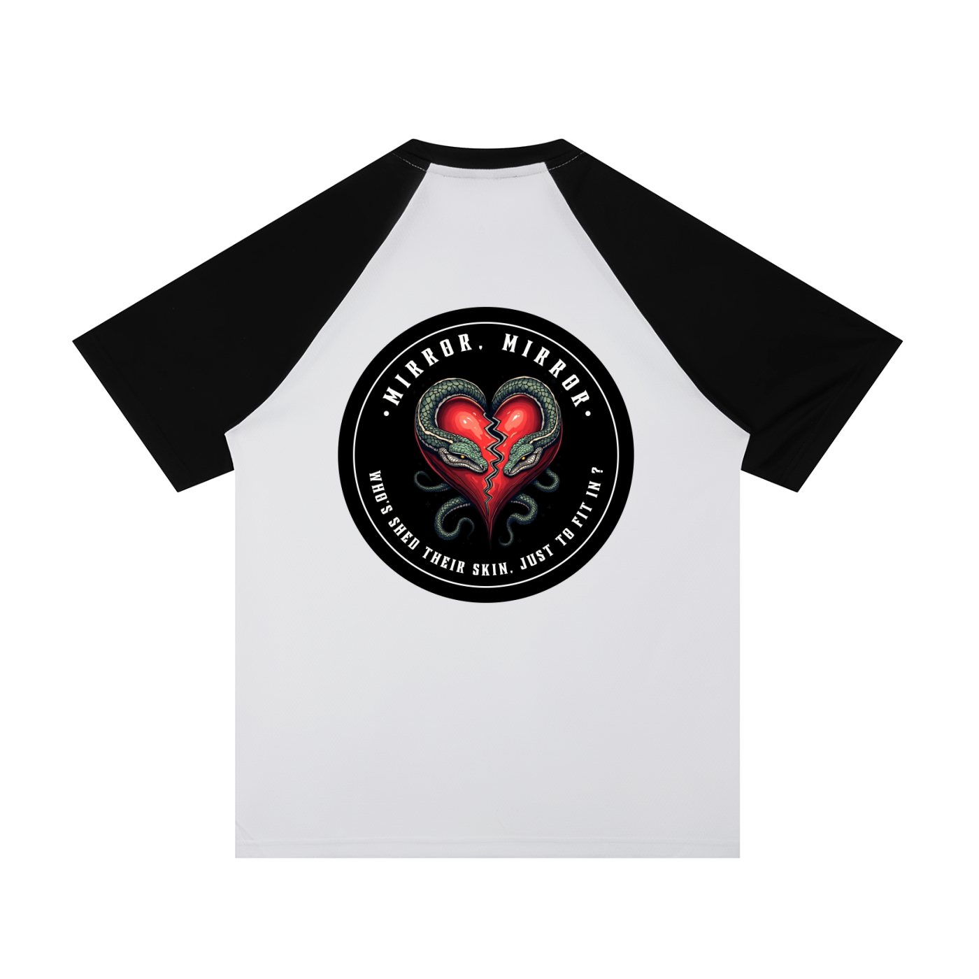 “MIRROR, MIRROR” — Waste of Skins® Baseball Tee