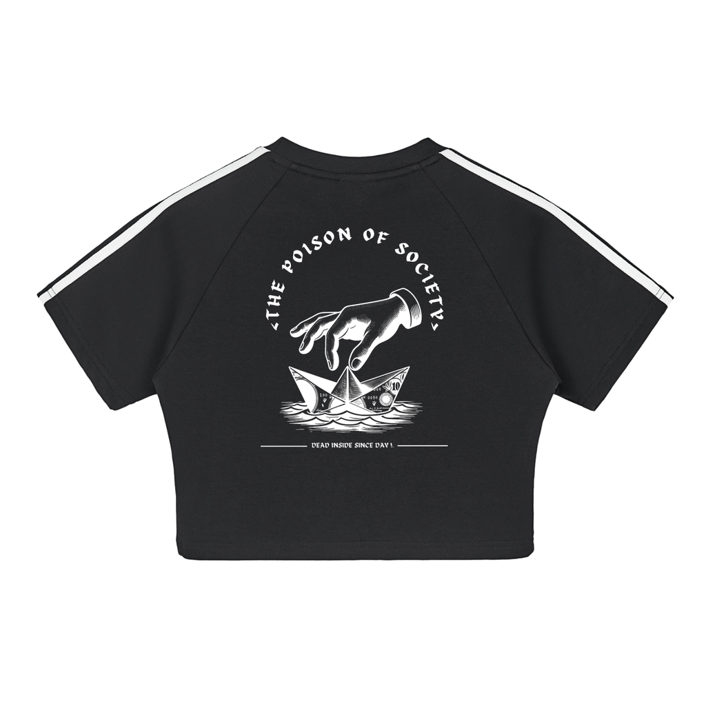 “THE POISON OF SOCIETY" — Waste of Skins® Crop Top