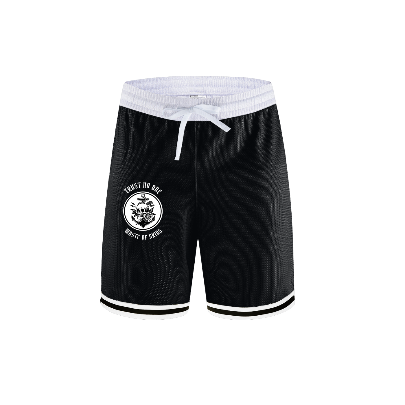 "TRUST NO.1" — Waste of Skins® Basketball Shorts