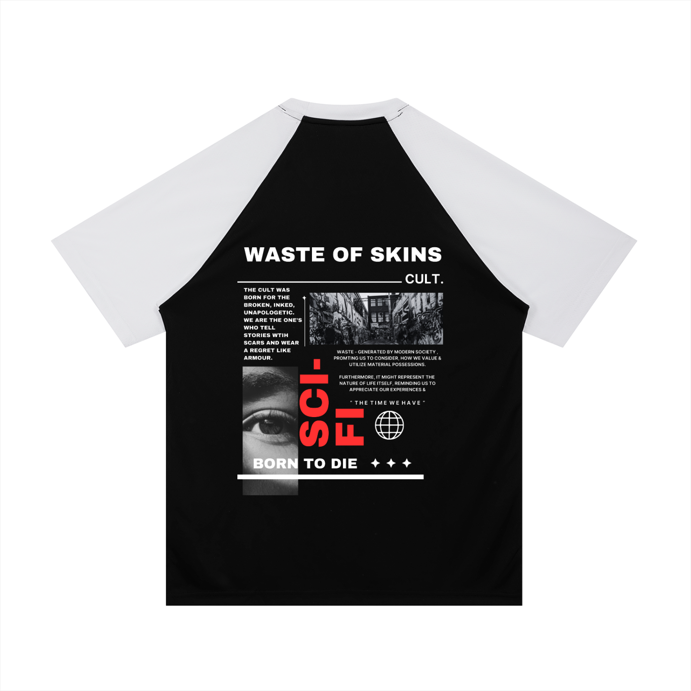 “CULT OF WASTE” — Waste of Skins® Baseball Tee